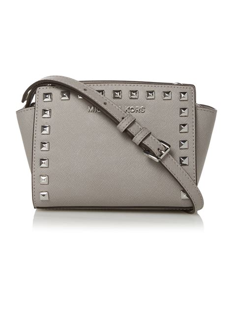 michael kors gray mini bag|grey Michael Kors shoulder bag.